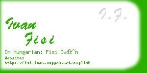 ivan fisi business card